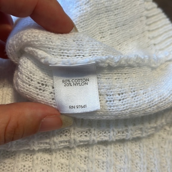 J. Jill White Knit Sweater Size S - Picture 7 of 8